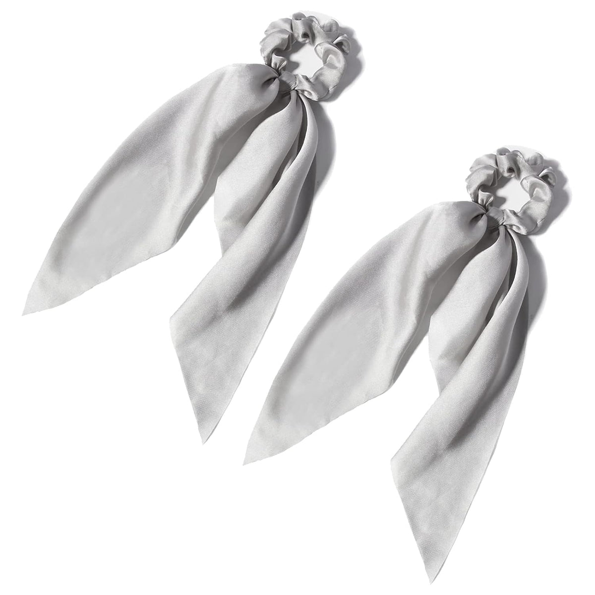 Elastic Hair Scrunchies and Ribbons - Knotted Bow Hair Ties, Scarf Scrunchies Ponytail Holders for Women and Girls