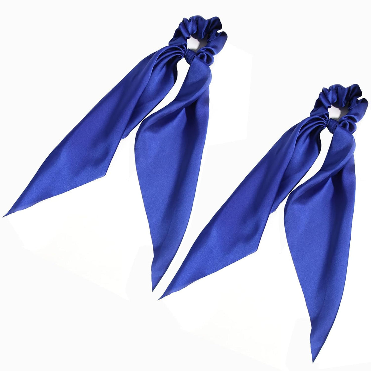 Elastic Hair Scrunchies and Ribbons - Knotted Bow Hair Ties, Scarf Scrunchies Ponytail Holders for Women and Girls