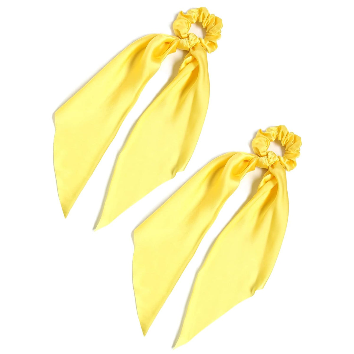 Elastic Hair Scrunchies and Ribbons - Knotted Bow Hair Ties, Scarf Scrunchies Ponytail Holders for Women and Girls