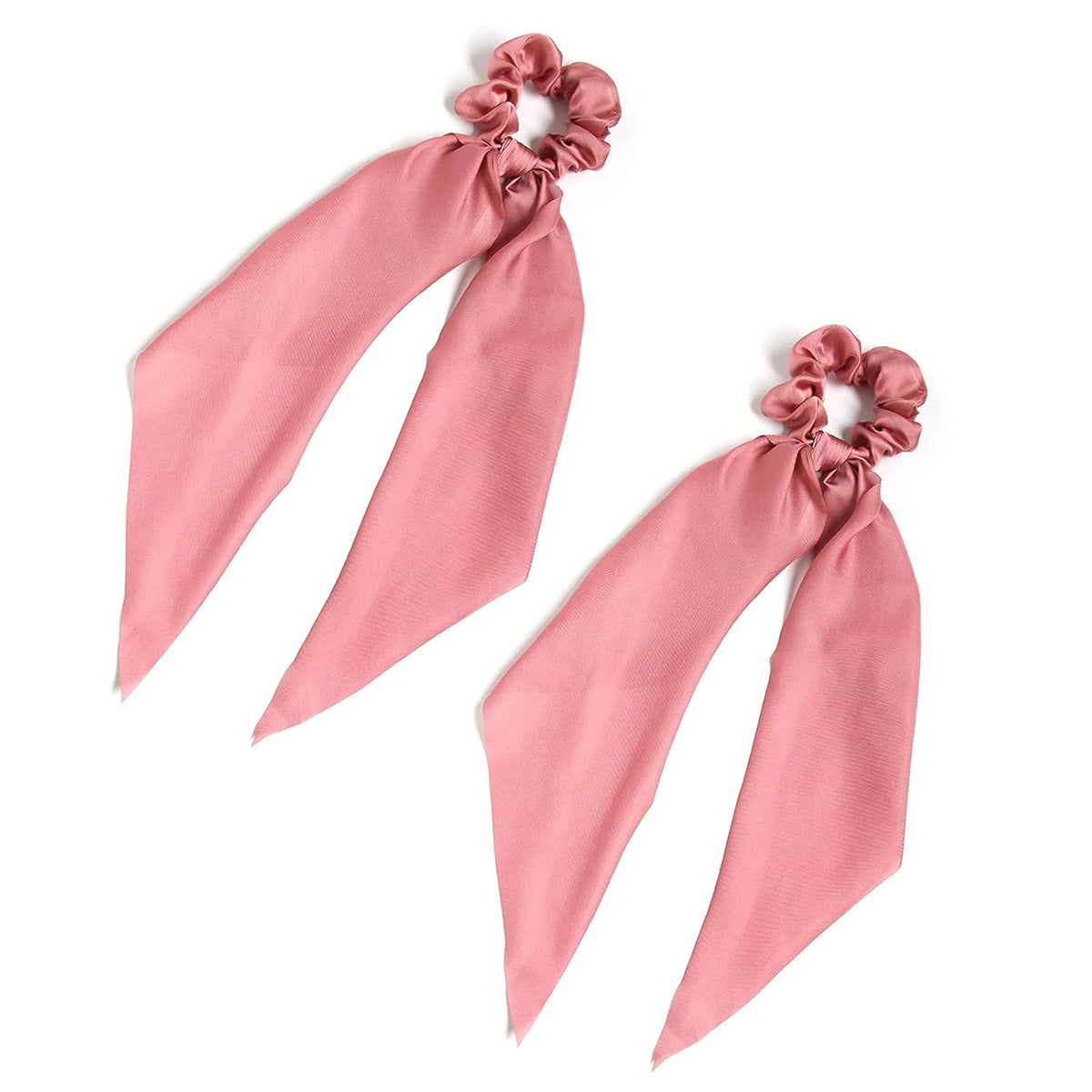 Elastic Hair Scrunchies and Ribbons - Knotted Bow Hair Ties, Scarf Scrunchies Ponytail Holders for Women and Girls
