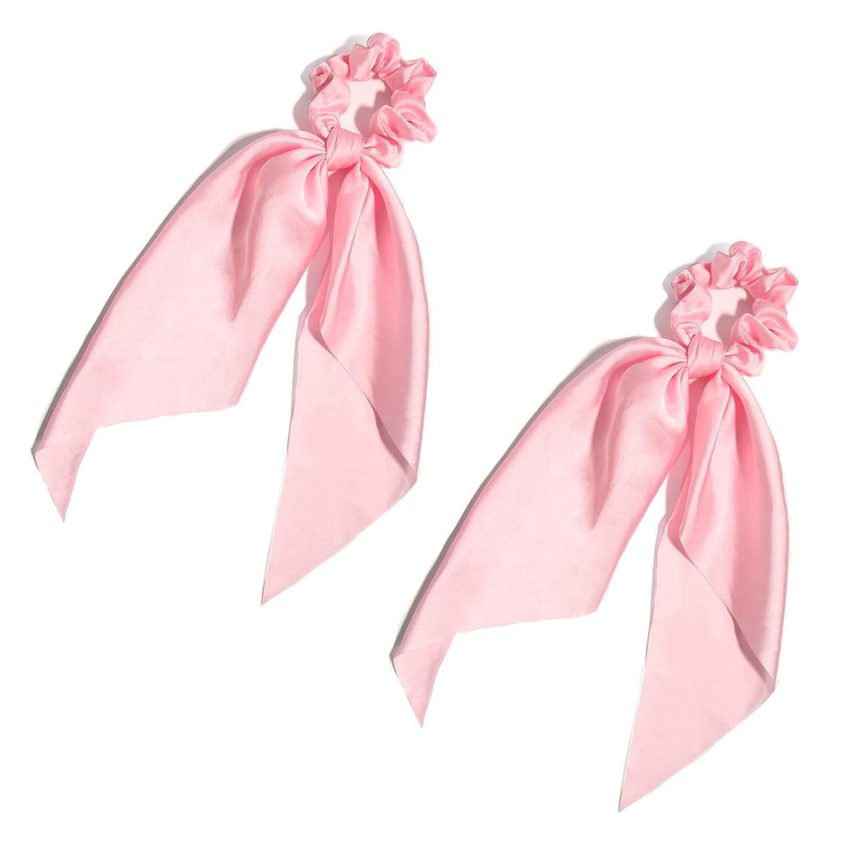 Elastic Hair Scrunchies and Ribbons - Knotted Bow Hair Ties, Scarf Scrunchies Ponytail Holders for Women and Girls